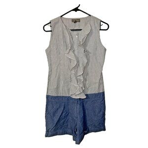 Plains and Prints Cotton Denim Shorts Romper Ruffle Size 4